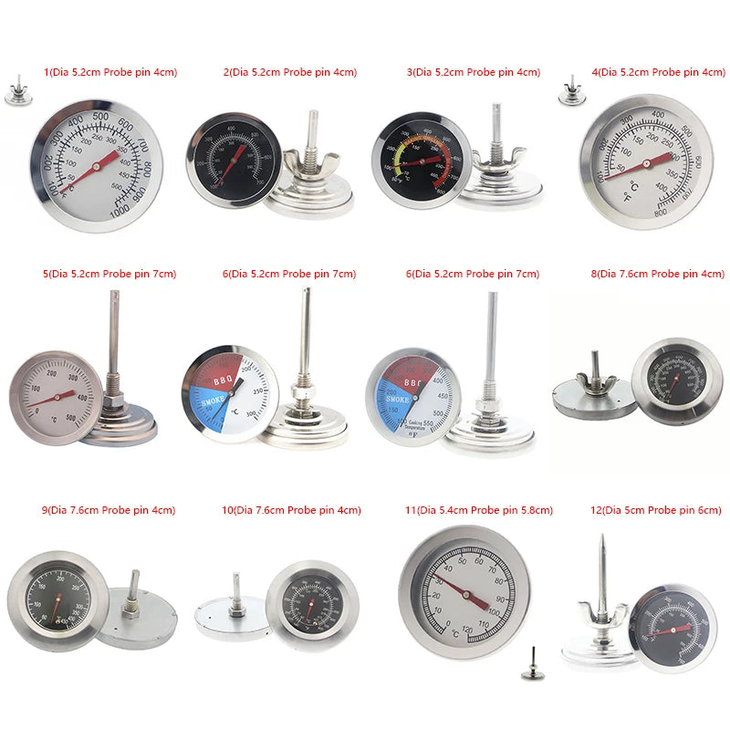 Stainless Steel Smoker Thermometer