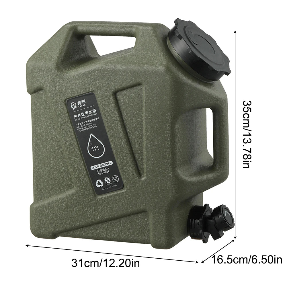 Portable 12L Camping Water Container