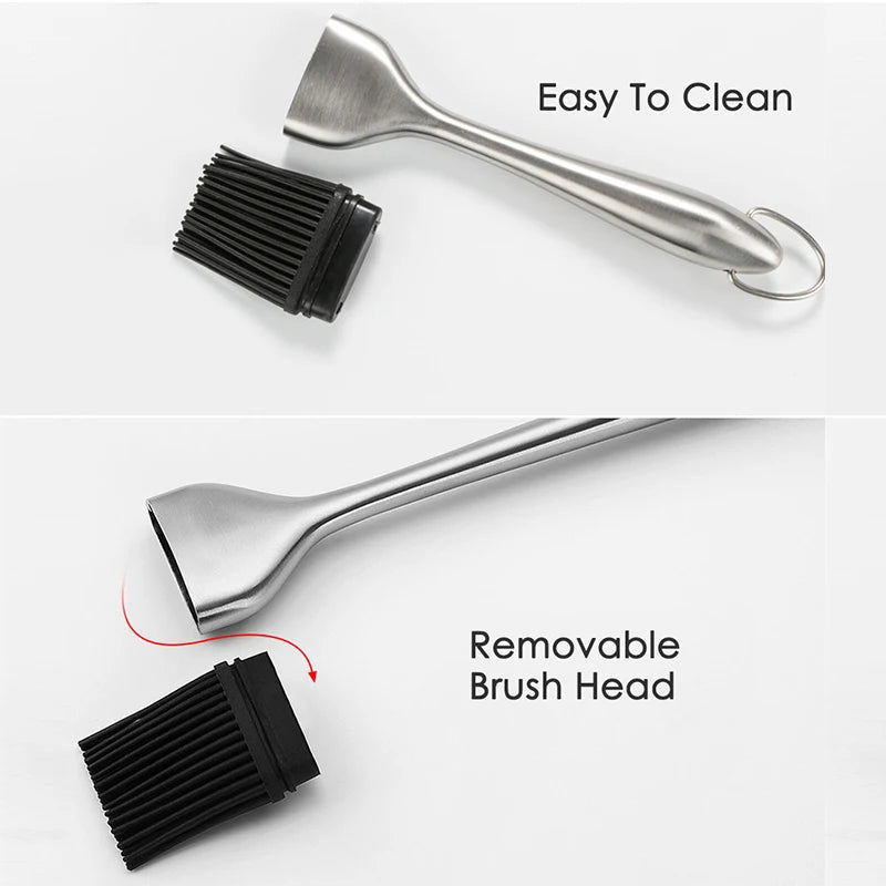 Stainless Steel Handle Bast Brush