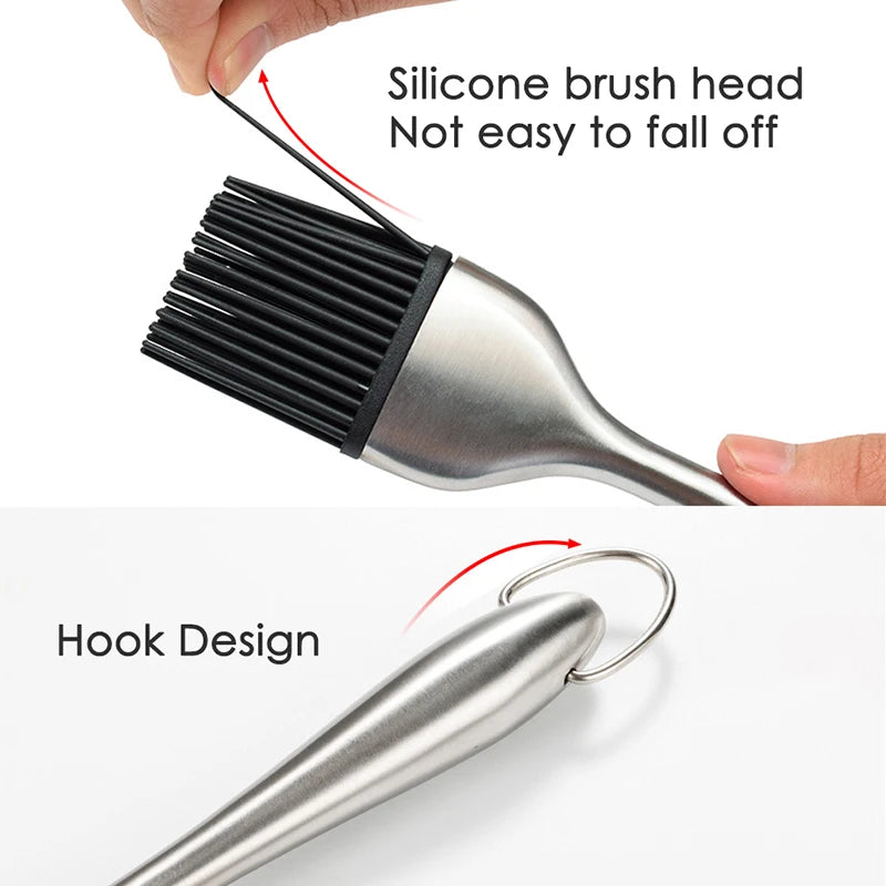 Stainless Steel Handle Bast Brush