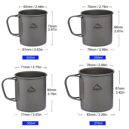 Widesea Camping Mug Titanium Cup