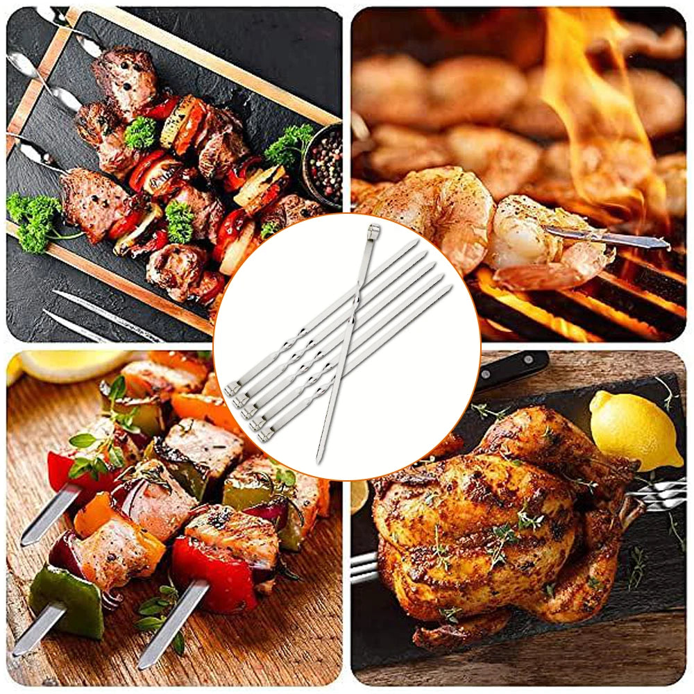 Bbq skewers stainless steel best sale