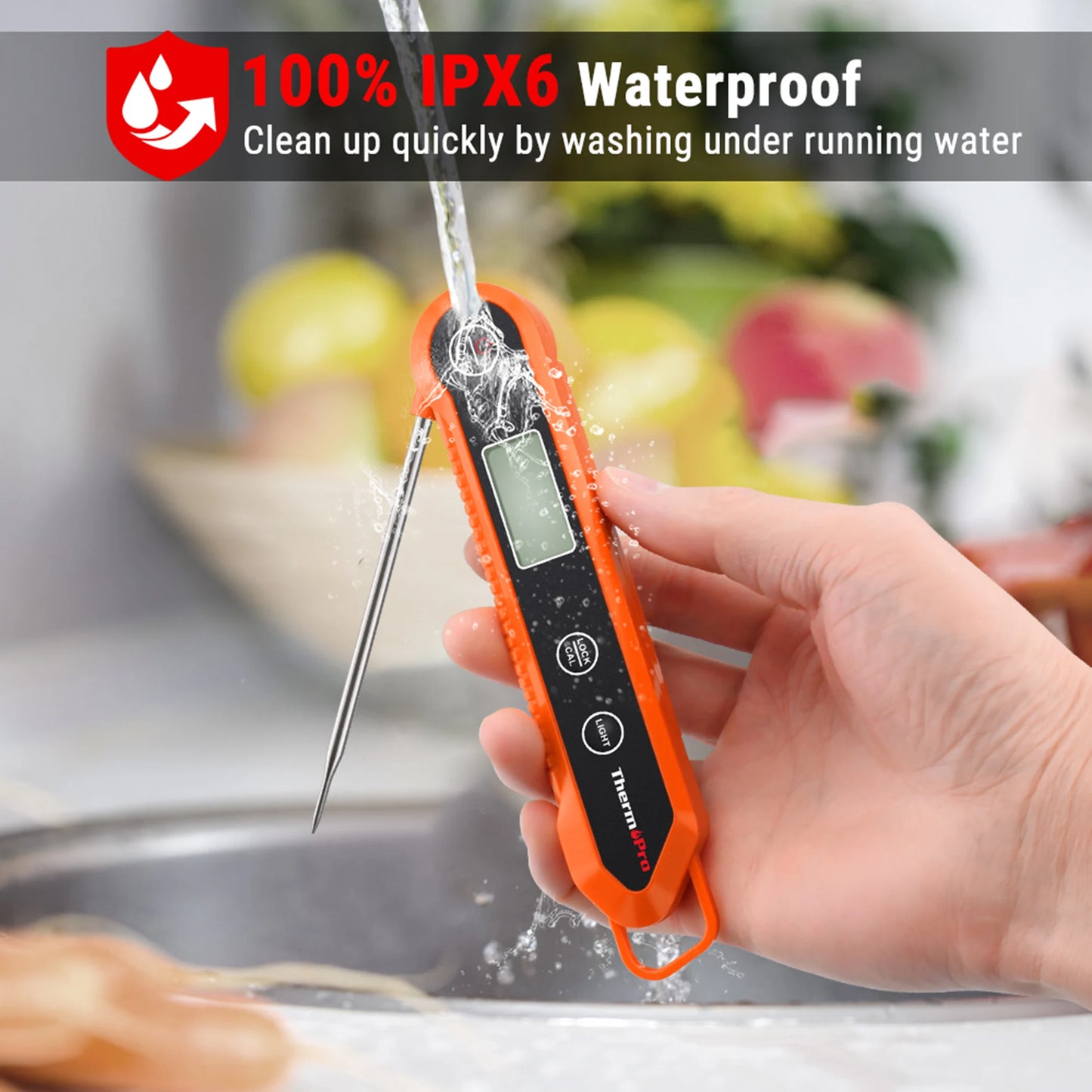 Digital Folding Waterproof Meat Thermometer